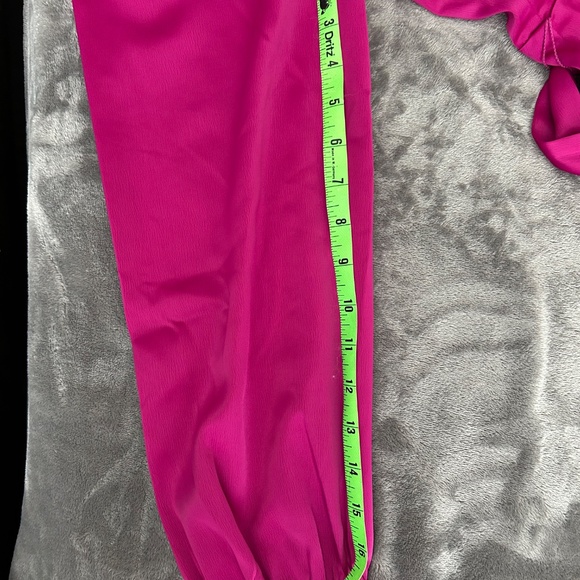 Shawl Collar Long Sleeve Satin Dress Vince Camuto - Picture 6 of 16